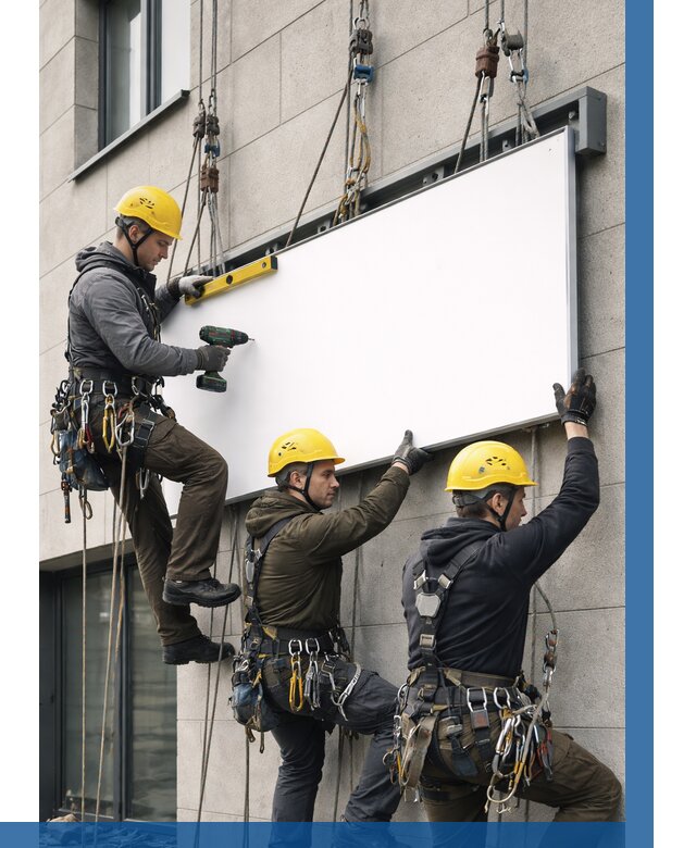 Монтаж рекламной вывески в Березниках от 8239 р. | ВЫСОТНИК-Брз