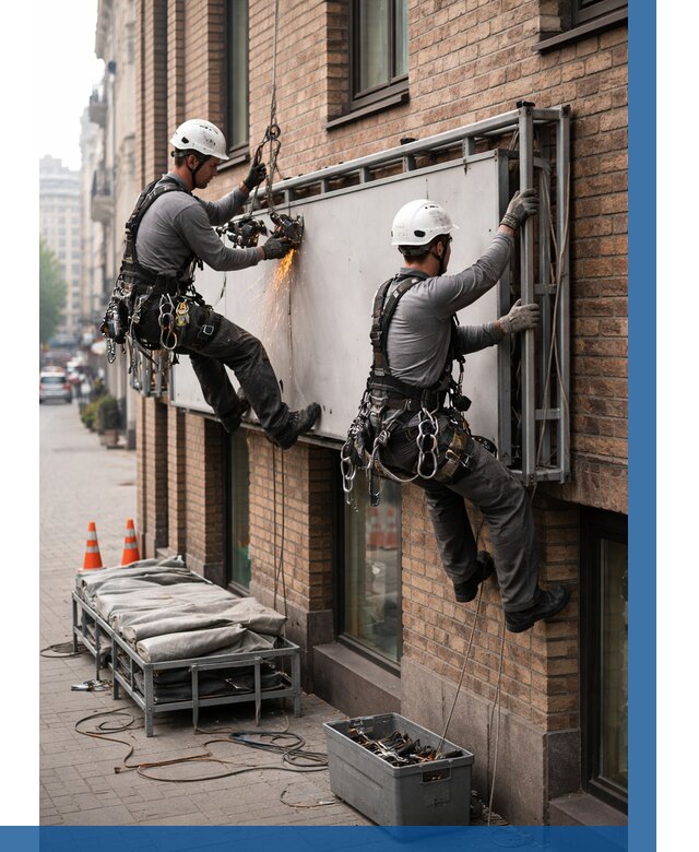 Демонтаж рекламной вывески в Березниках от 6694 р. | ВЫСОТНИК-Брз