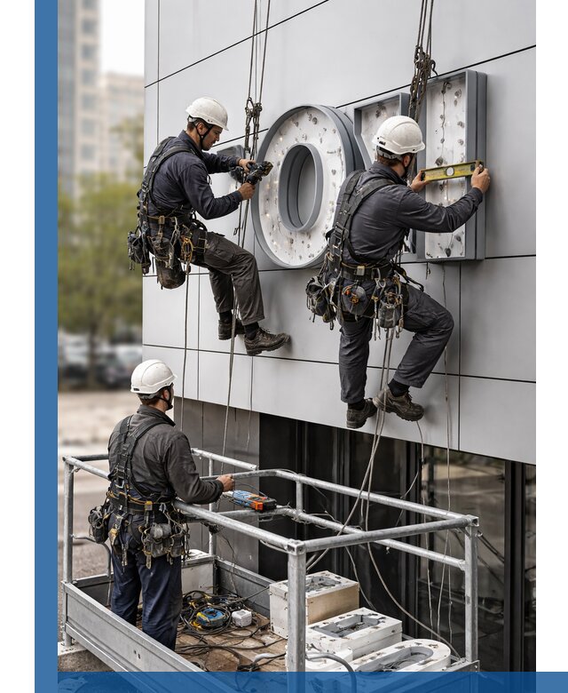 Профессиональный монтаж световых букв в Березниках под ключ