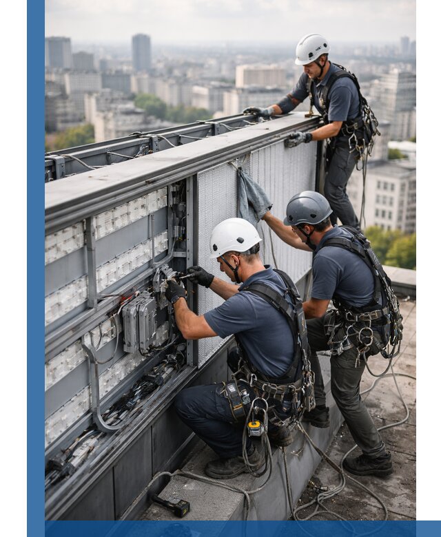 Профессиональное обслуживание крышной рекламы в Березниках под ключ