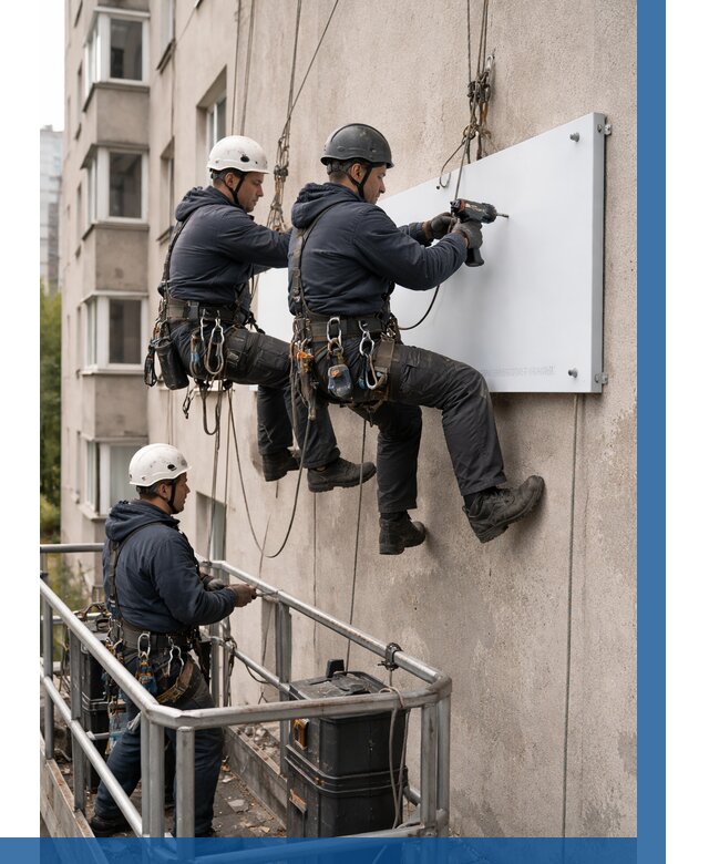 Монтаж табличек и указателей в Березниках от 3605 р. | ВЫСОТНИК-Брз