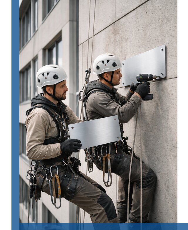 Монтаж табличек и указателей в Березниках для зданий и сооружений