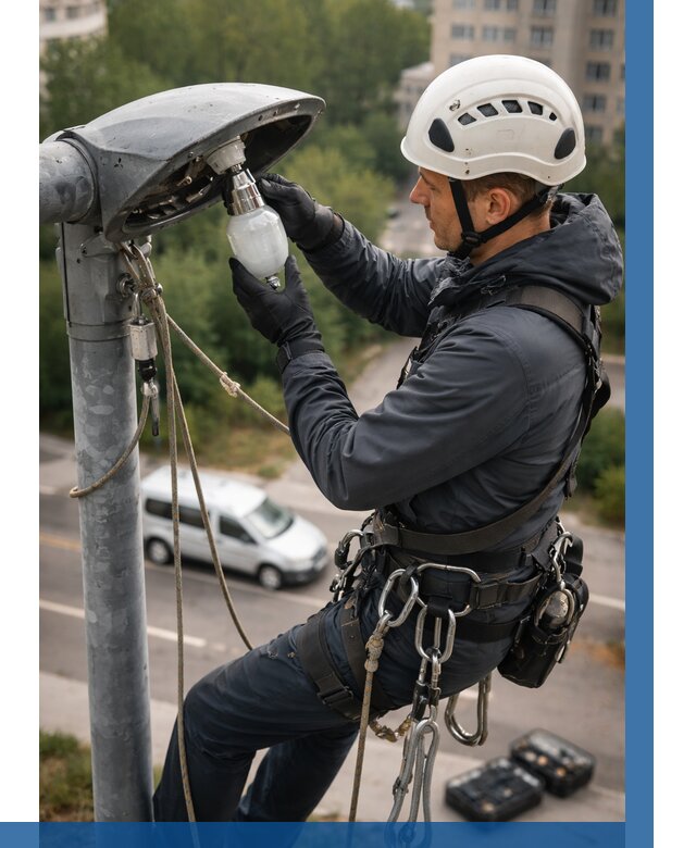 Замена ламп на высоте в Березниках от 2575 р. | ВЫСОТНИК-Брз