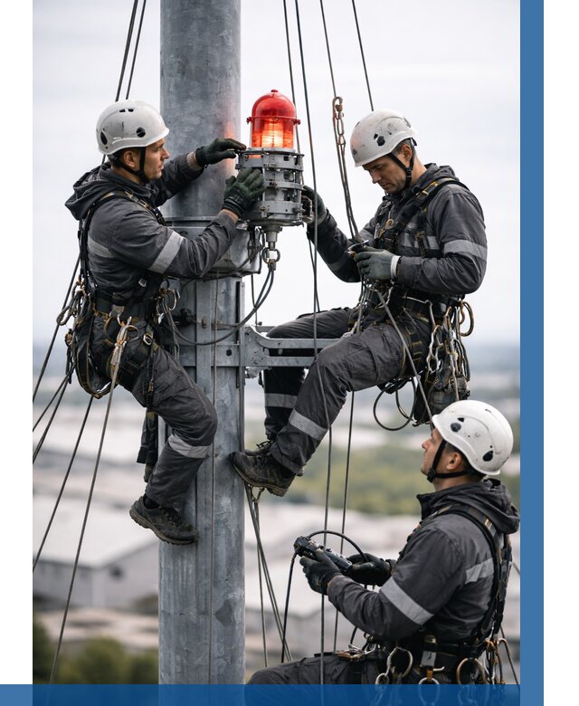 Монтаж заградительных огней в Березниках от 8754 р. | ВЫСОТНИК-Брз