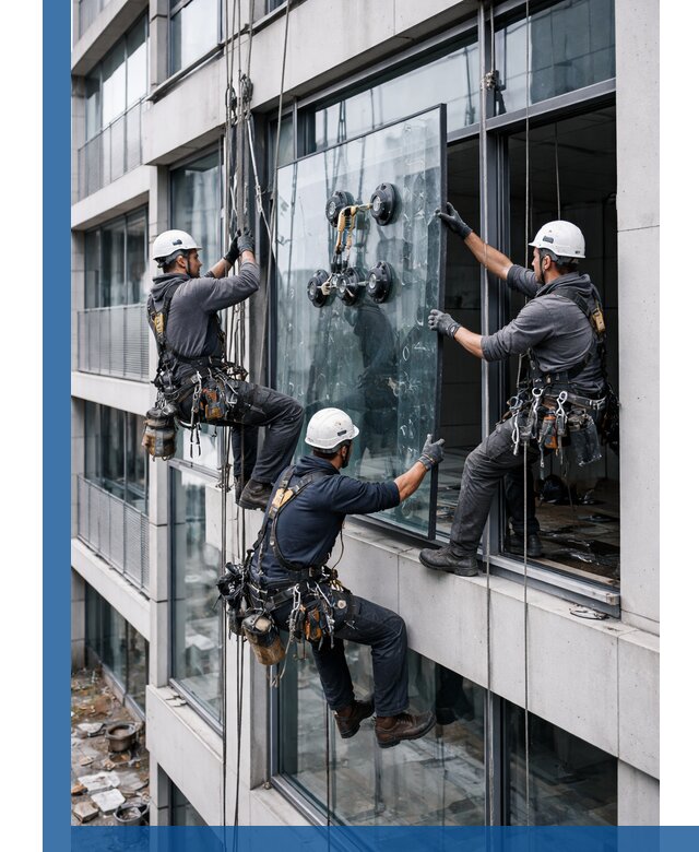 Фасадное остекление и монтаж витражей зданий в Березниках под ключ