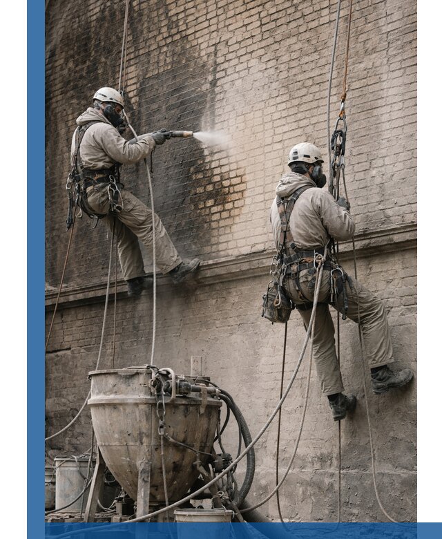 Пескоструйная очистка фасадов в Березниках профессионально