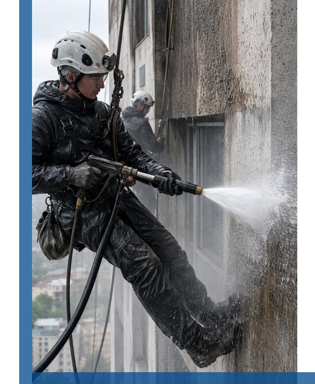 Гидроструйная очистка фасадов и конструкций в Березниках