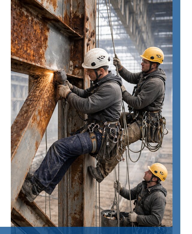 Зачистка металла от ржавчины в Березниках от 360 р. | ВЫСОТНИК-Брз