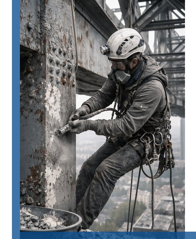 Удаление старой краски с металлических конструкций в Березниках