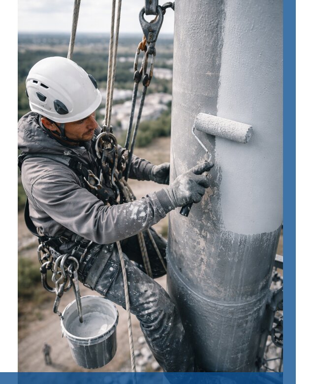 Покраска мачт связи под ключ в Березниках от 875 р. | ВЫСОТНИК-Брз
