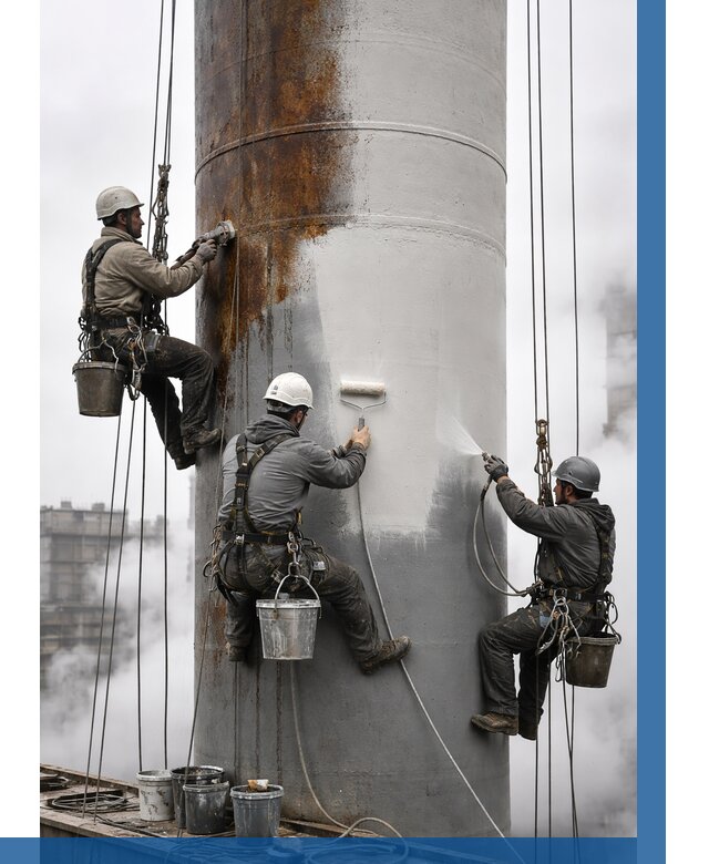 Покраска дымовых труб в Березниках от 8754 р. | ВЫСОТНИК-Брз