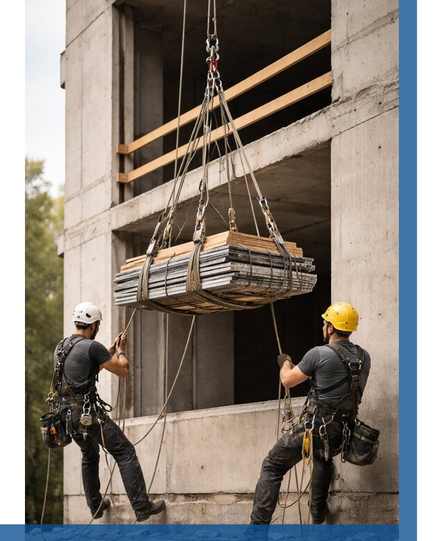 Подъем материала на этаж веревками в Березниках от 1545 р. | ВЫСОТНИК-Брз