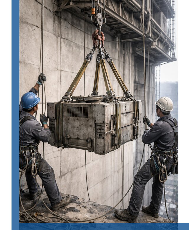 Такелажные работы на высоте, подъем и монтаж грузов в Березниках