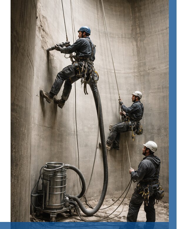 Зачистка силосов в Березниках от 4635 р. Договор и смета ВЫСОТНИК-Брз