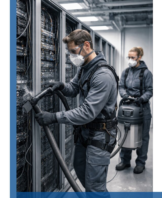 Обеспыливание серверной комнаты в Березниках, профессиональная очистка