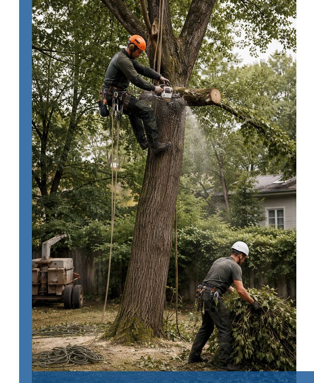Кронирование деревьев в Березниках, безопасная высотная обрезка