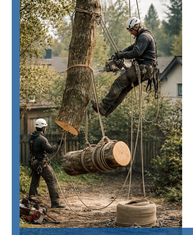 Валка деревьев частями в Березниках, безопасно и аккуратно