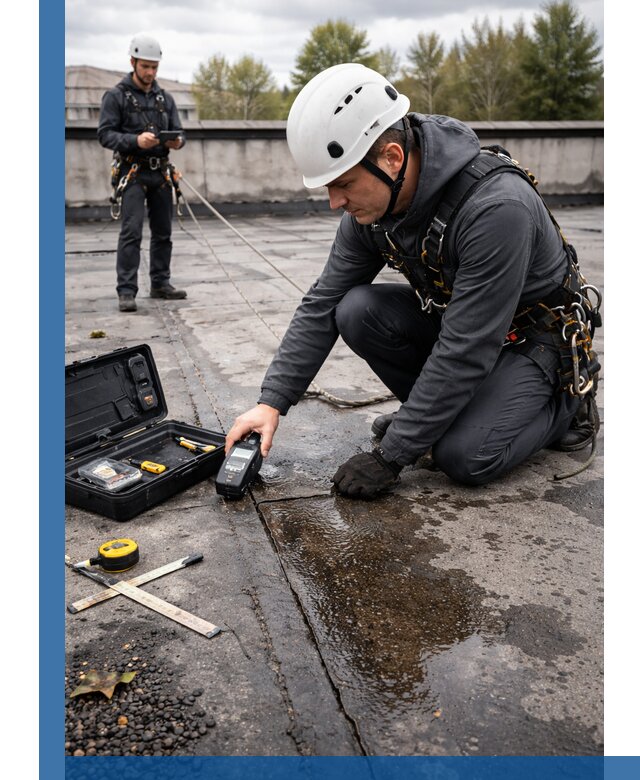 Обследование кровли на протечки и выявление дефектов в Березниках